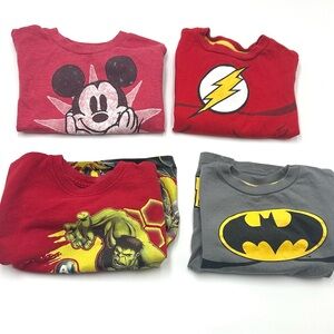 LOT of 4T t-shirts of Superheroes